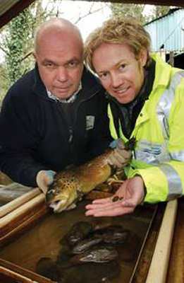 Alan Keys (Ballinderry Fish Hatchery) and Keiran Grant (NI Water)